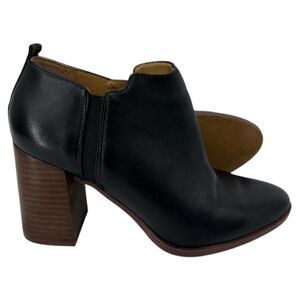 Franco Sarto Dante Booties Womens sz 7 Black Leather boos